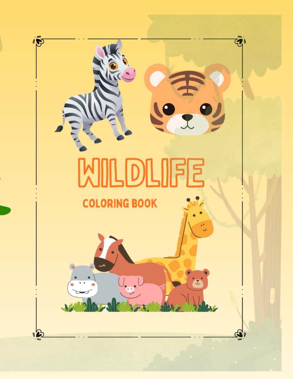 wildlife coloring book: animal colorings book for kids