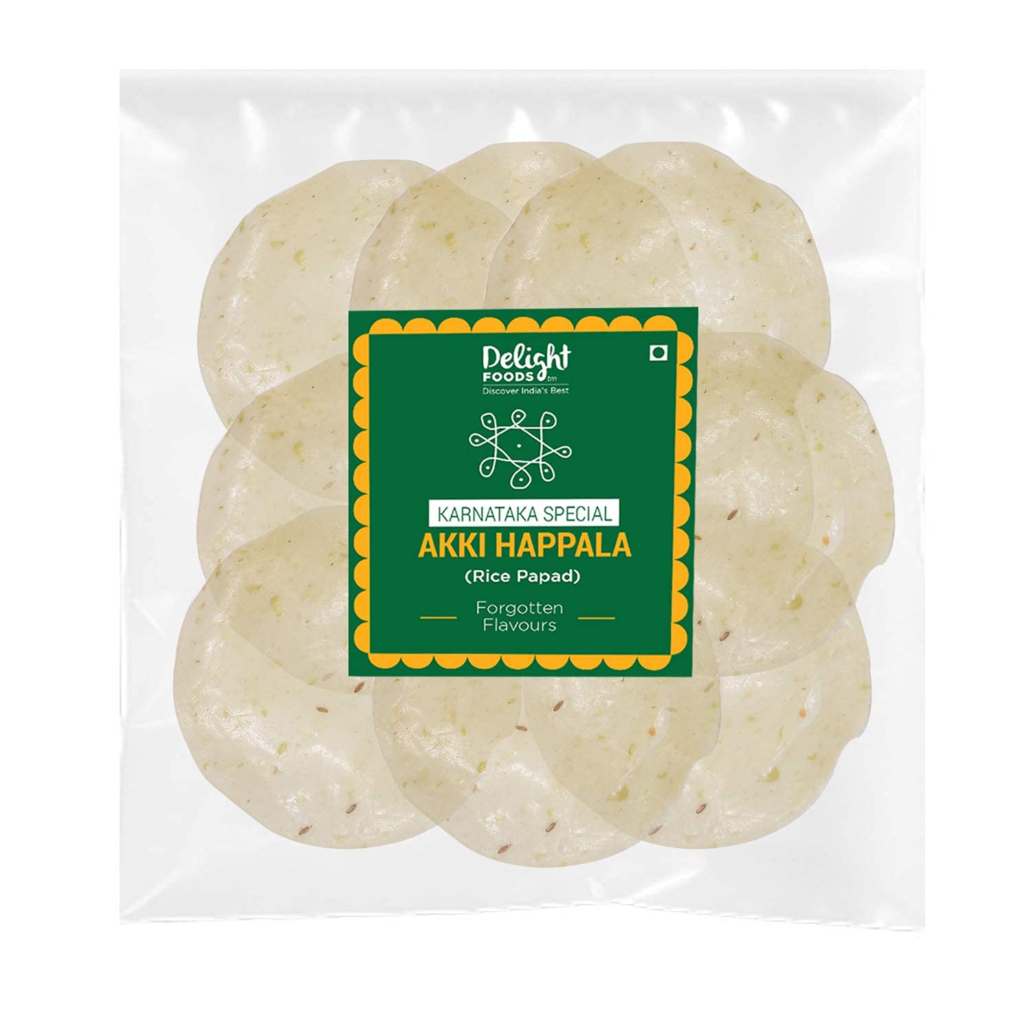 Akki Happala Rice Flour Papad 400g galettes de riz frites Karnataka Delight Foods