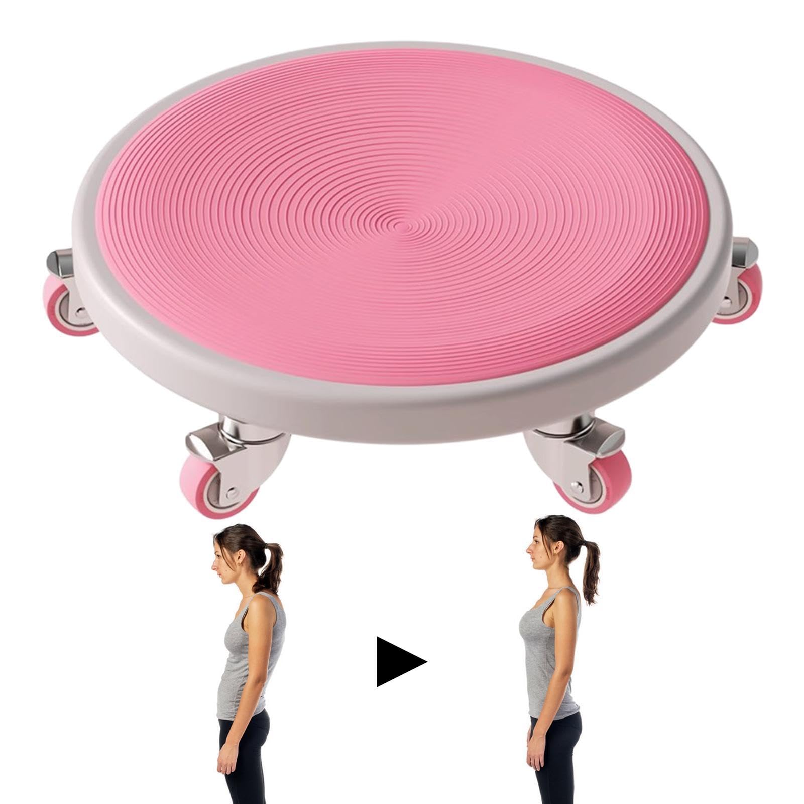 Ruota per addominali, piastra per allenamento muscolare, rullo rotante per allenamento addominale, attrezzo sportivo professionale con tappetino per ginocchia e 6 ruote, attrezzatura fitness a basso