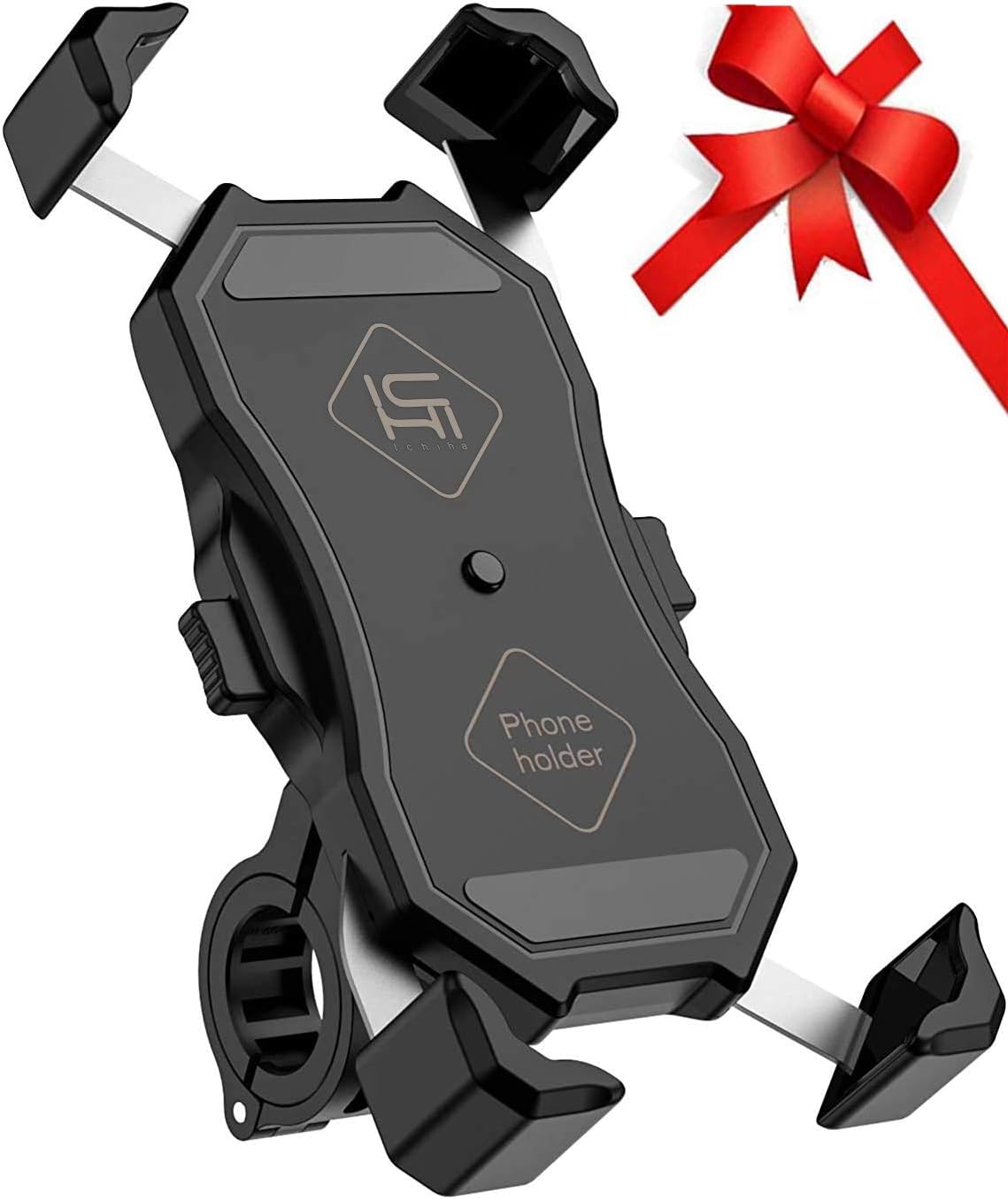 One Touch Bike phone mount phone holder for bike＆motorcycle bike phone holder bike phone mount holder bike cell phone holder cell phone holder for bike for iPhone X/XR/XS MAX/8/7/6 Plus 4.7"-6.8"