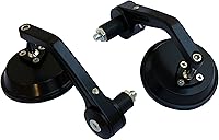 Vista 2 de Espejos retrovisores redondos de retroceso negros compatibles con Ducati Monster 797 2018