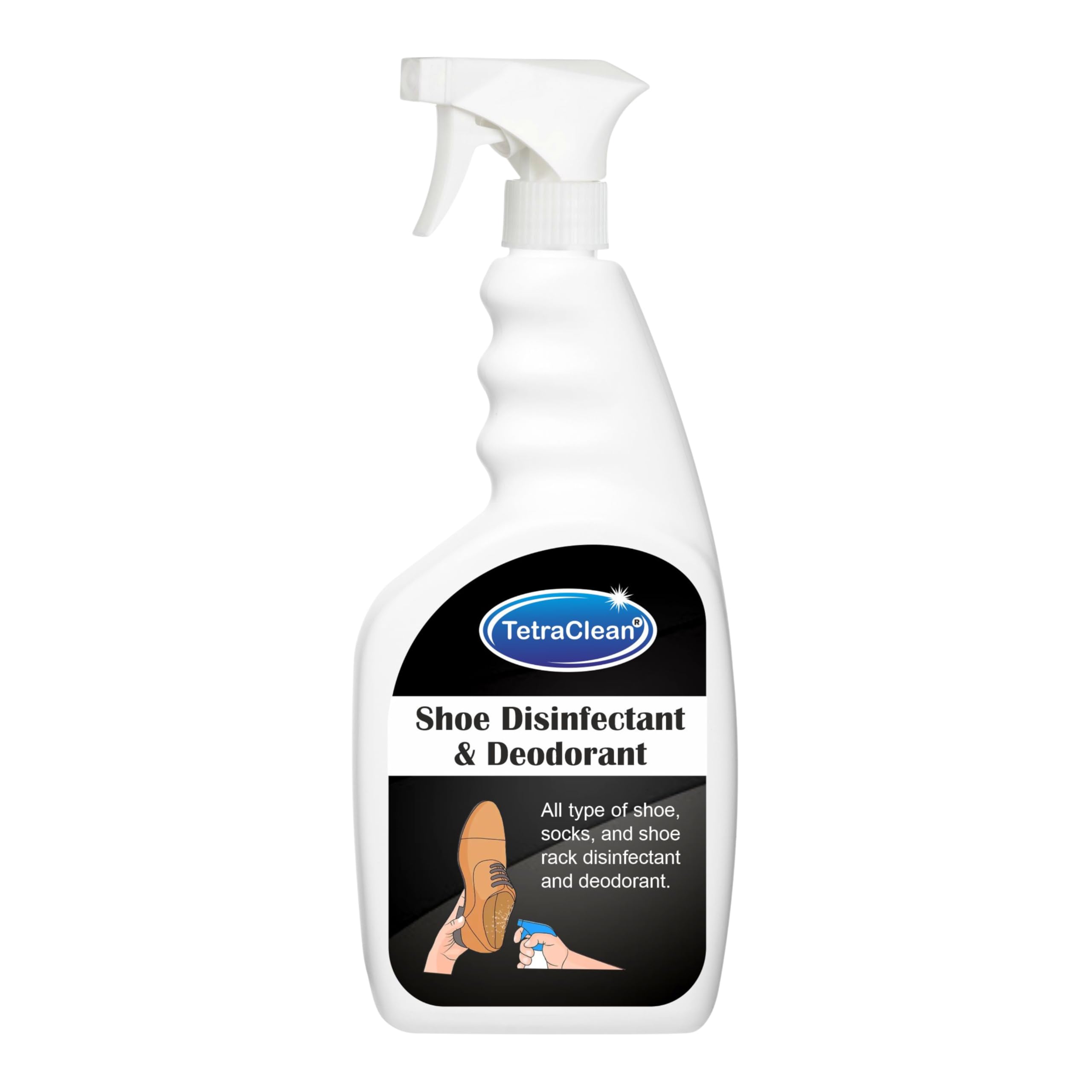 Tetraclean Deodorizer and Disinfectant Spray for All Types of Shoes, Socks and Shoe Racks | For Home & Commercial Use, (500 ML) 3