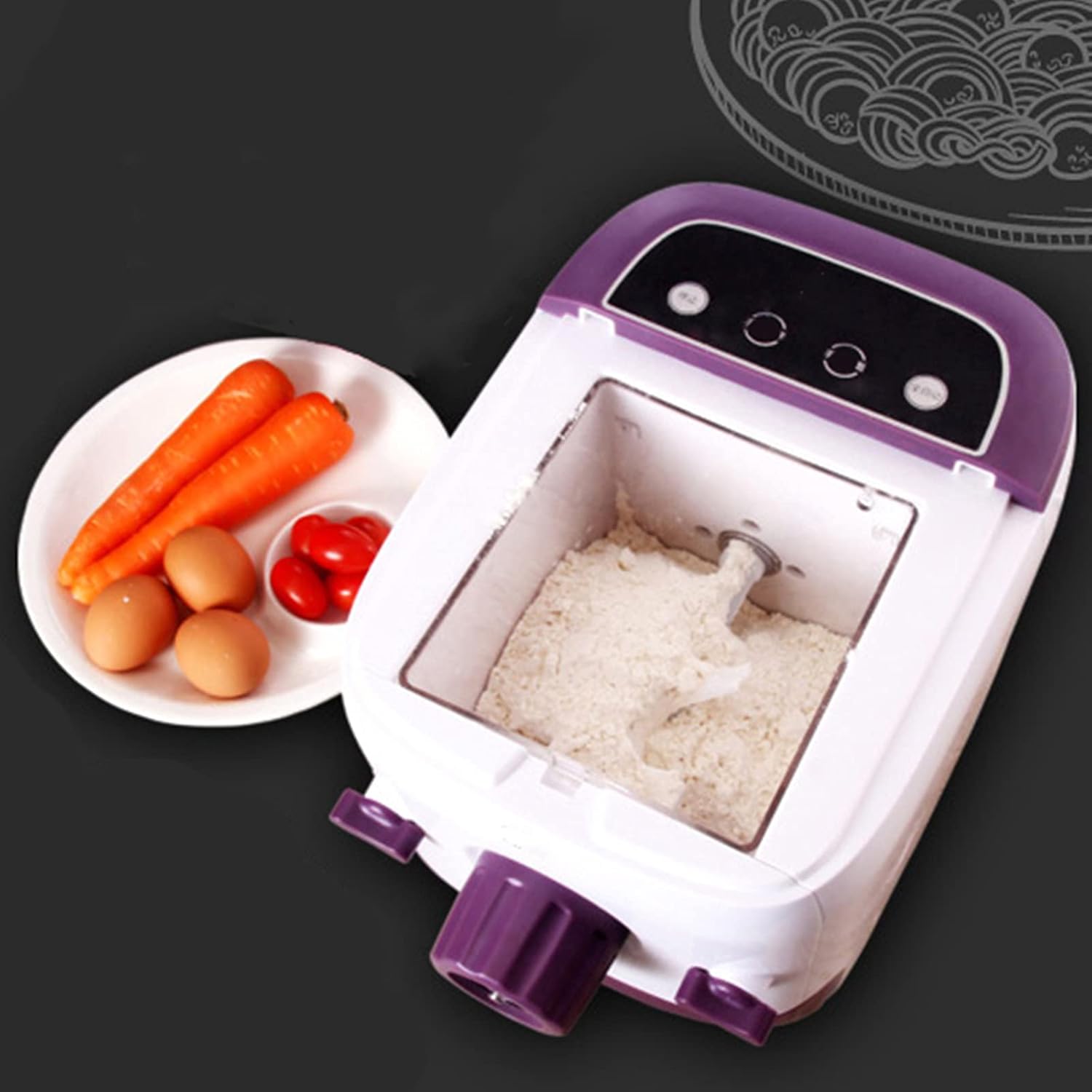 Multifunctional Electric Noodle Machine can Make Thin Noodles Macaroni or Dumpling Wrappers Including 6 Noodle Molds