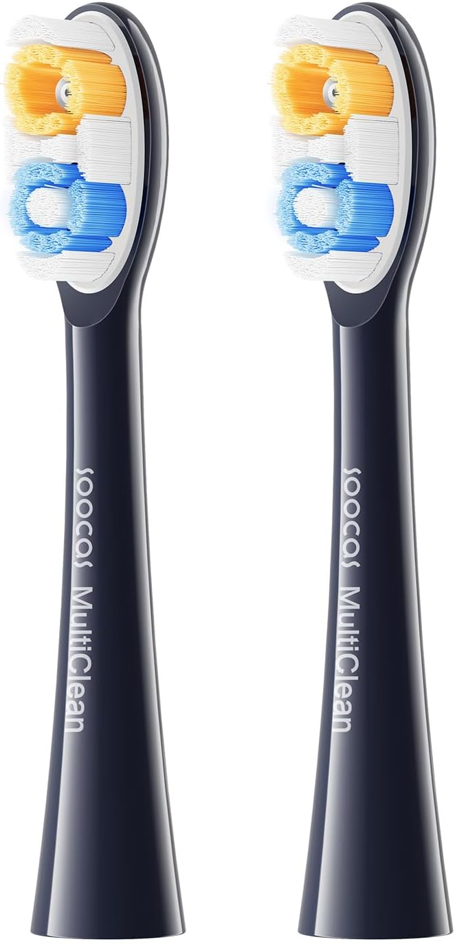Multiclean Classic Clean Electric Toothbrush Replacement Heads, Compatible with Both NEOS II and NEOS II Ultra, 2 Brush Heads, Dark Violet
