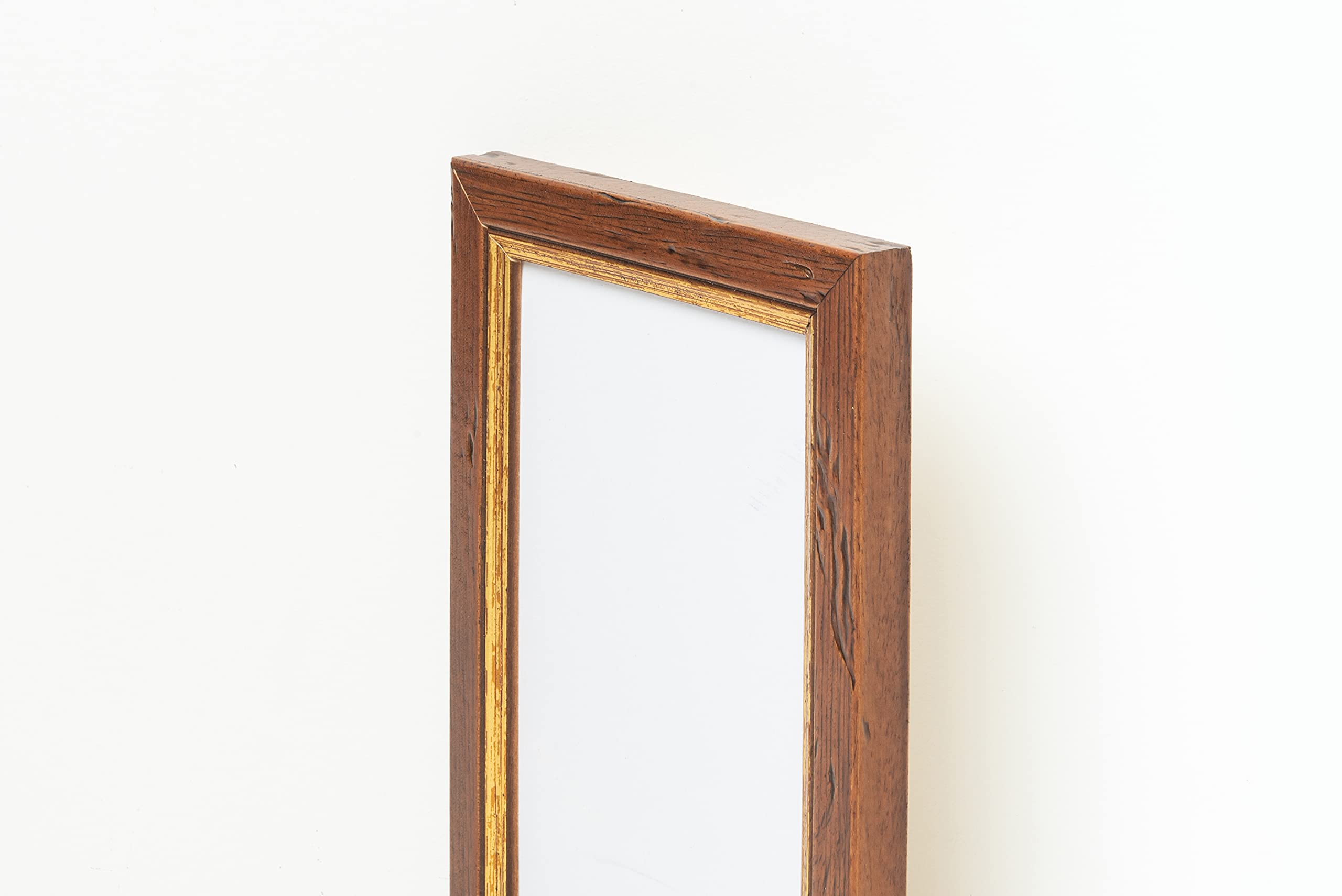 Wallazz Cornice Portafoto in Legno Pregiato - Made in Italy - Vetro Sintetico Infrangibile Crilex - Disponibile in Diverse Varianti - Design Italiano e Qualità Artigianale, 60x80cm Noce