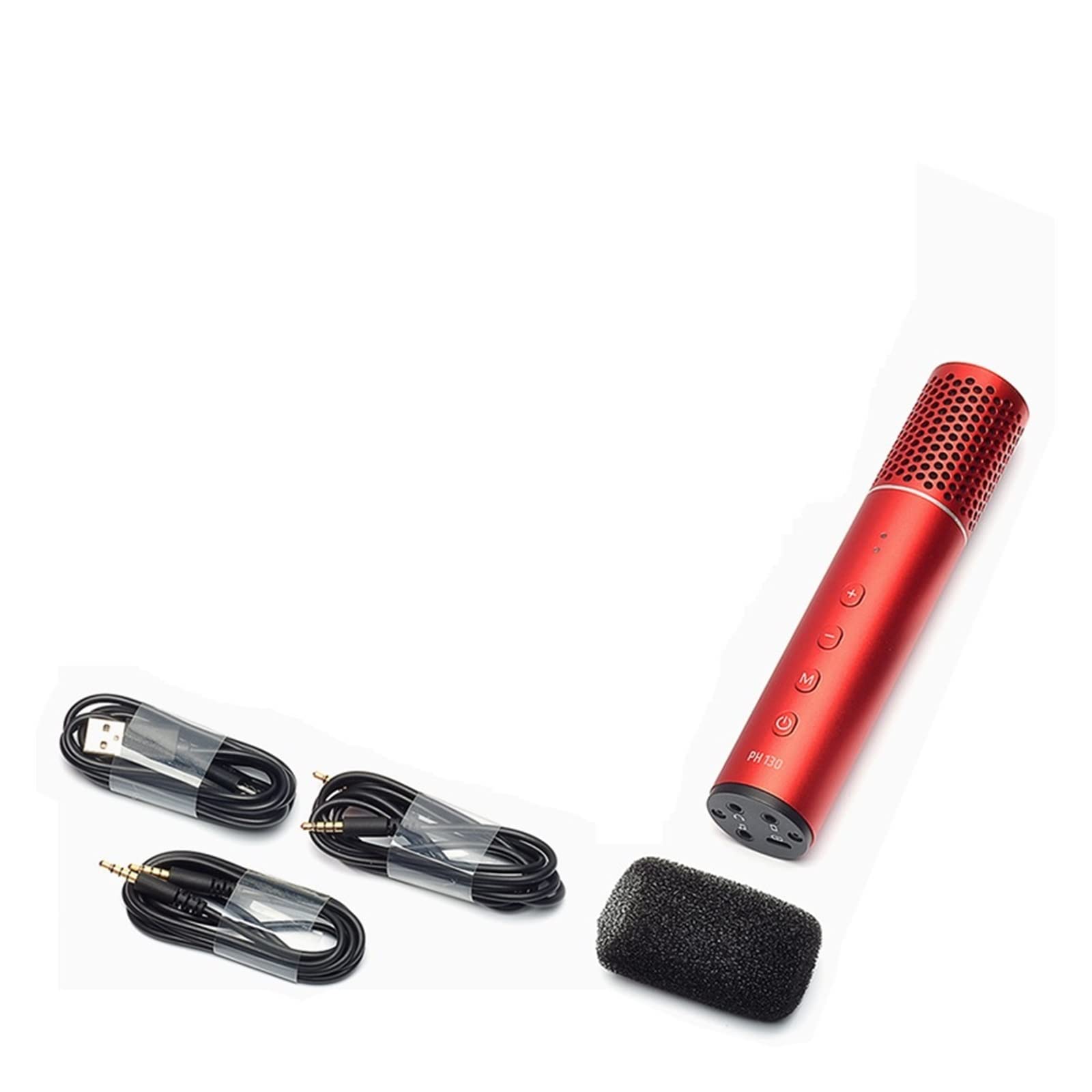 Cell Phone Karaoke/Live Broadcast Shouting Wheat Microphone Gold Plated Diaphragm Professional Recording Audio (Color : B)