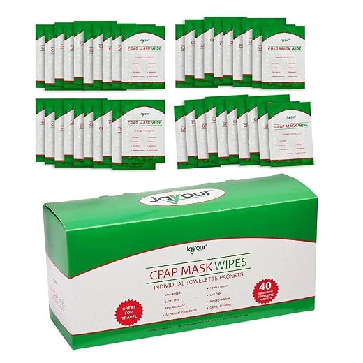 40 Pack - Travel CPAP Mask Wipe Towelettes - 40 Wipes Total {1 Wipe Per Packet} Unscented, 100% Cotton, Lint Free | For Cleaning CPAP Mask | Perfect For Travel