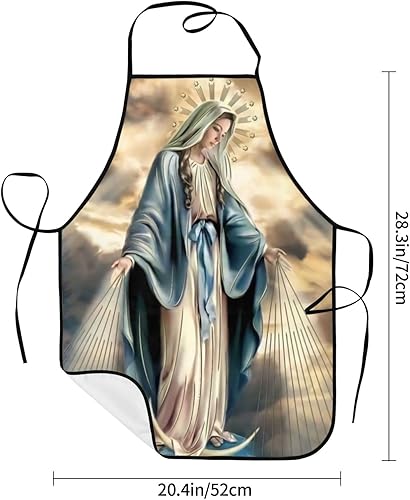 Miniatura 6 de Delantales Virgen María de Nuestra Señora de Guadalupe para mujeres y hombres, cocina de chef adecuados para cocina, cocina, creativo, hornear,