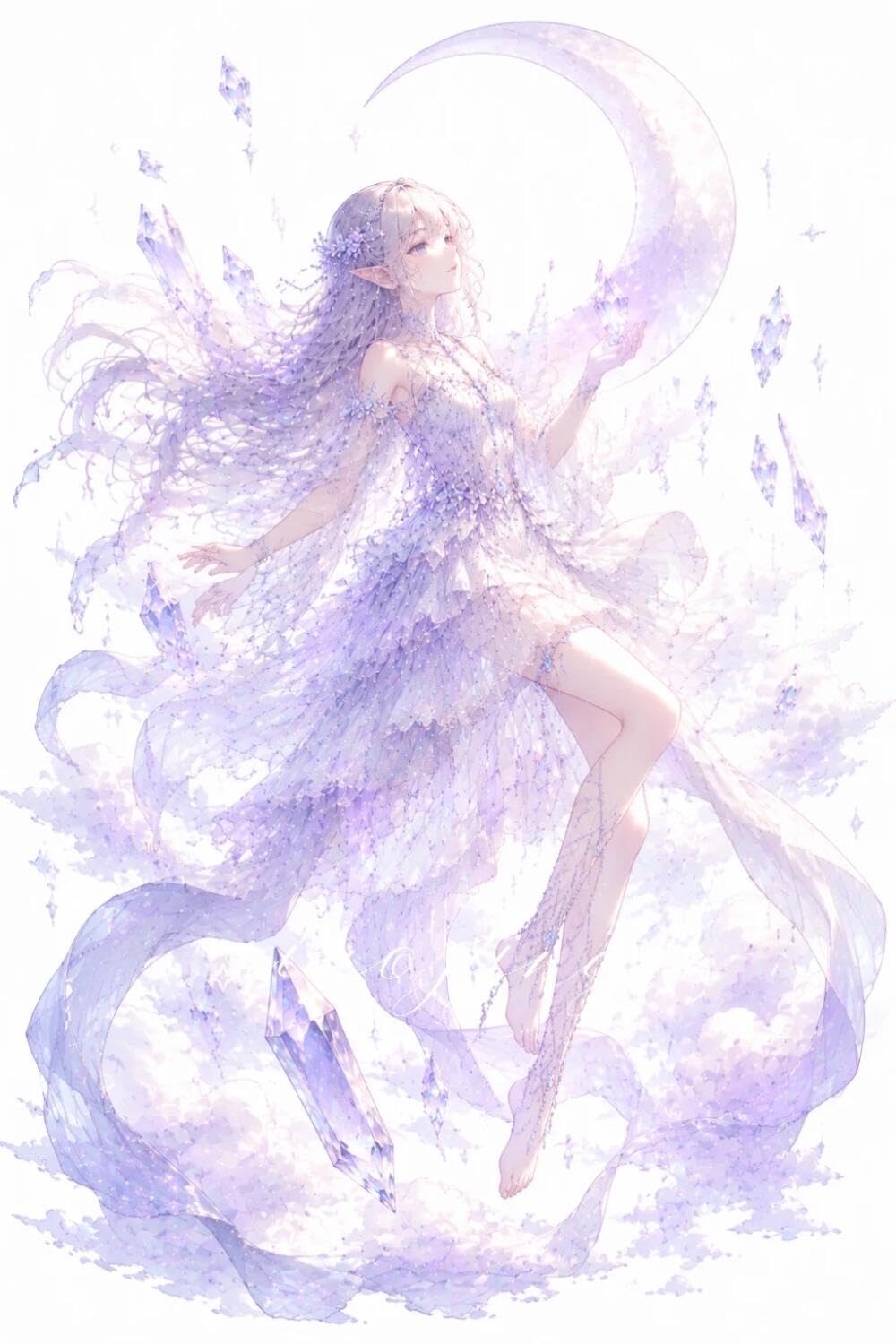 Rqwybcaxn Bead Embroidery Kits Anime elf 40x50cm