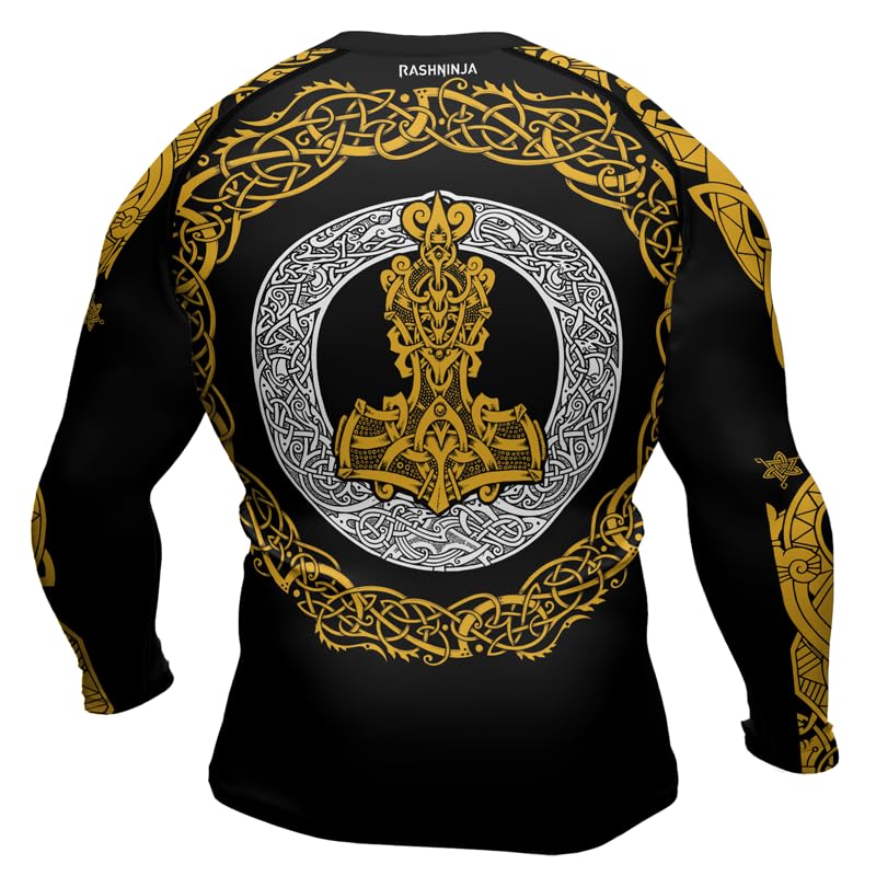 Men’s Viking Ranked Rash Guard Long Sleeve Compression Base Layer Shirt for MMA BJJ Jiu Jitsu3