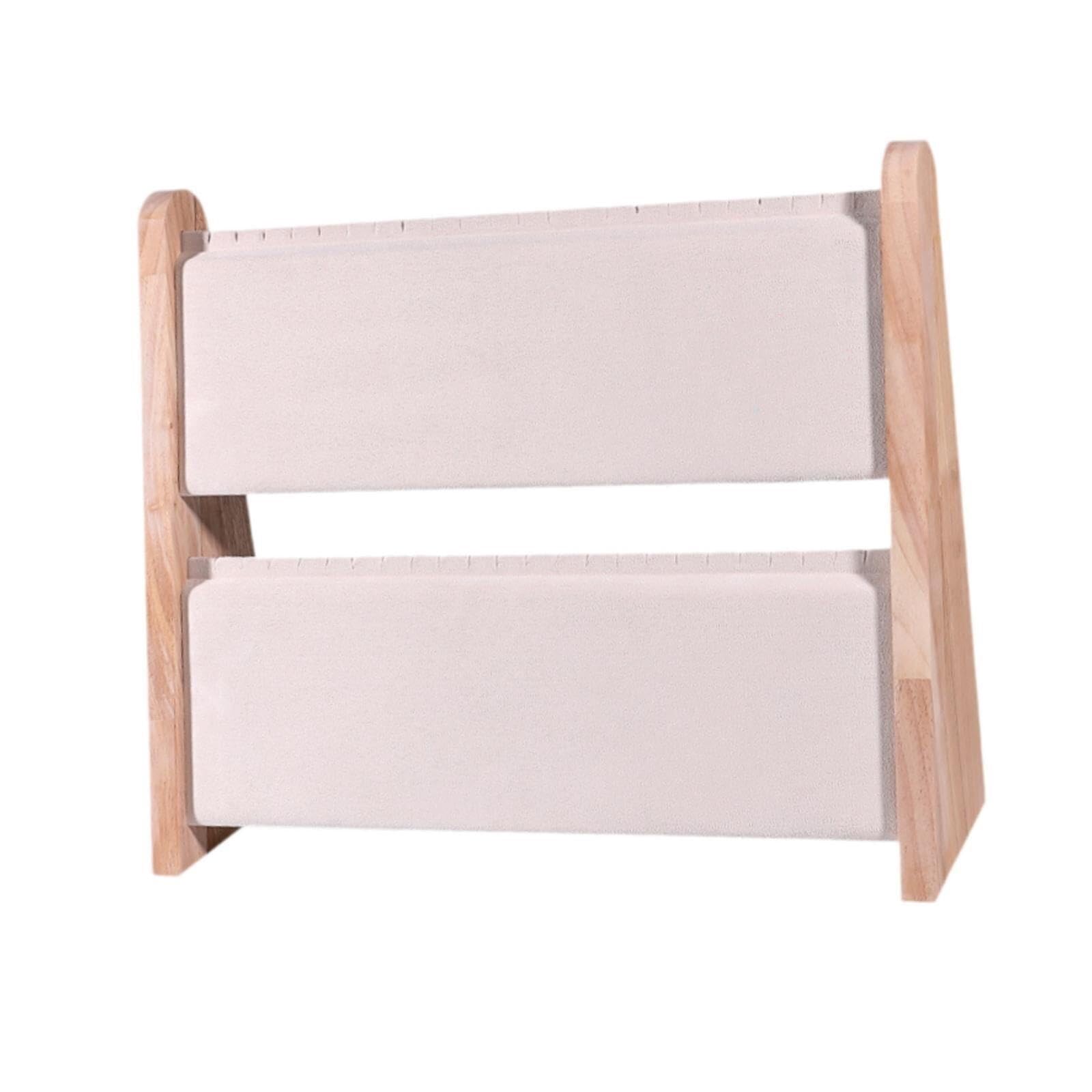 AZHKJKZH Jewelry Display Stand Necklace Display Stand Jewelry Holder Pendant Bracelet Organizer Rack Storage(Beige)