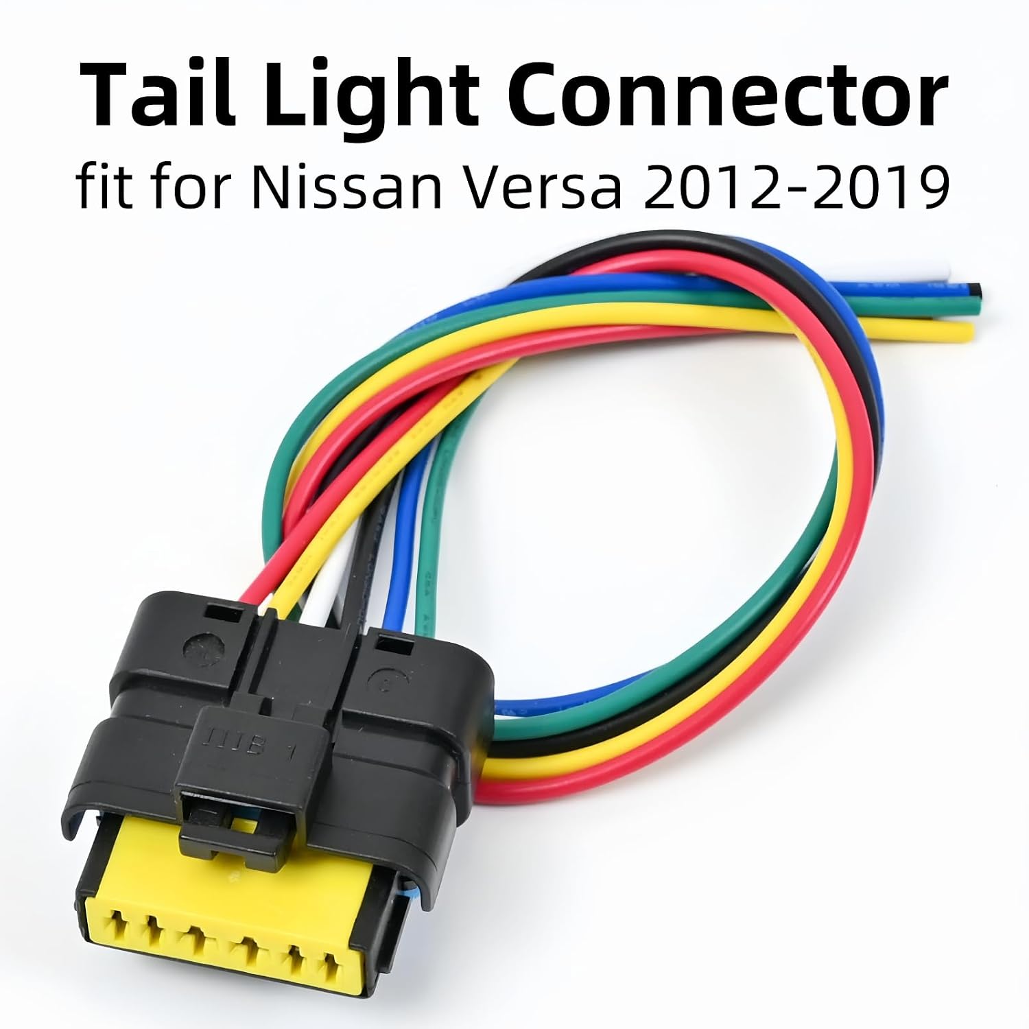 2PCS Rear Tail Light Lamp Connector Harness fit for Nissan Versa N17 2012-2019, Plug Pigtail Wiring Harness, fit OE# 265503AN0A 265553AN0A