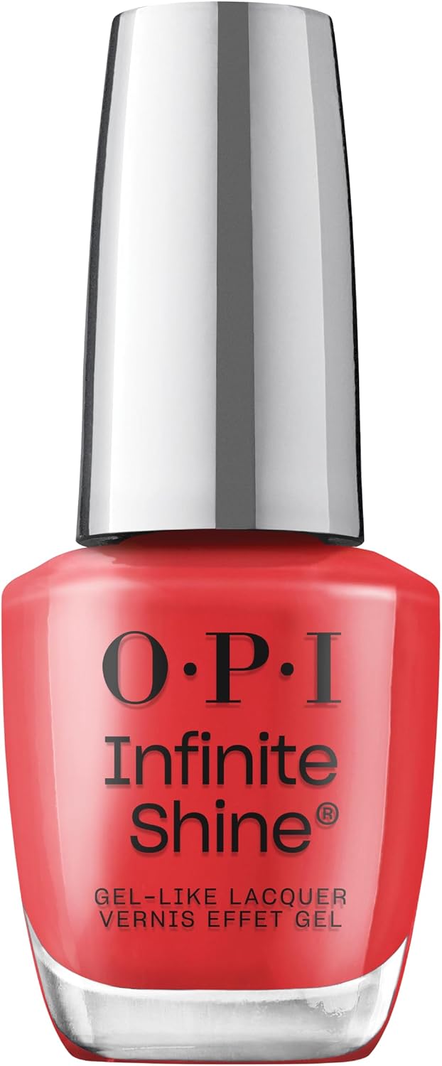 OPI Infinite Shine Long Wear Nail Polish | Opaque Bright Red Crème Gel Like Nail Polish | Vegan, Long Lasting, Streak Free