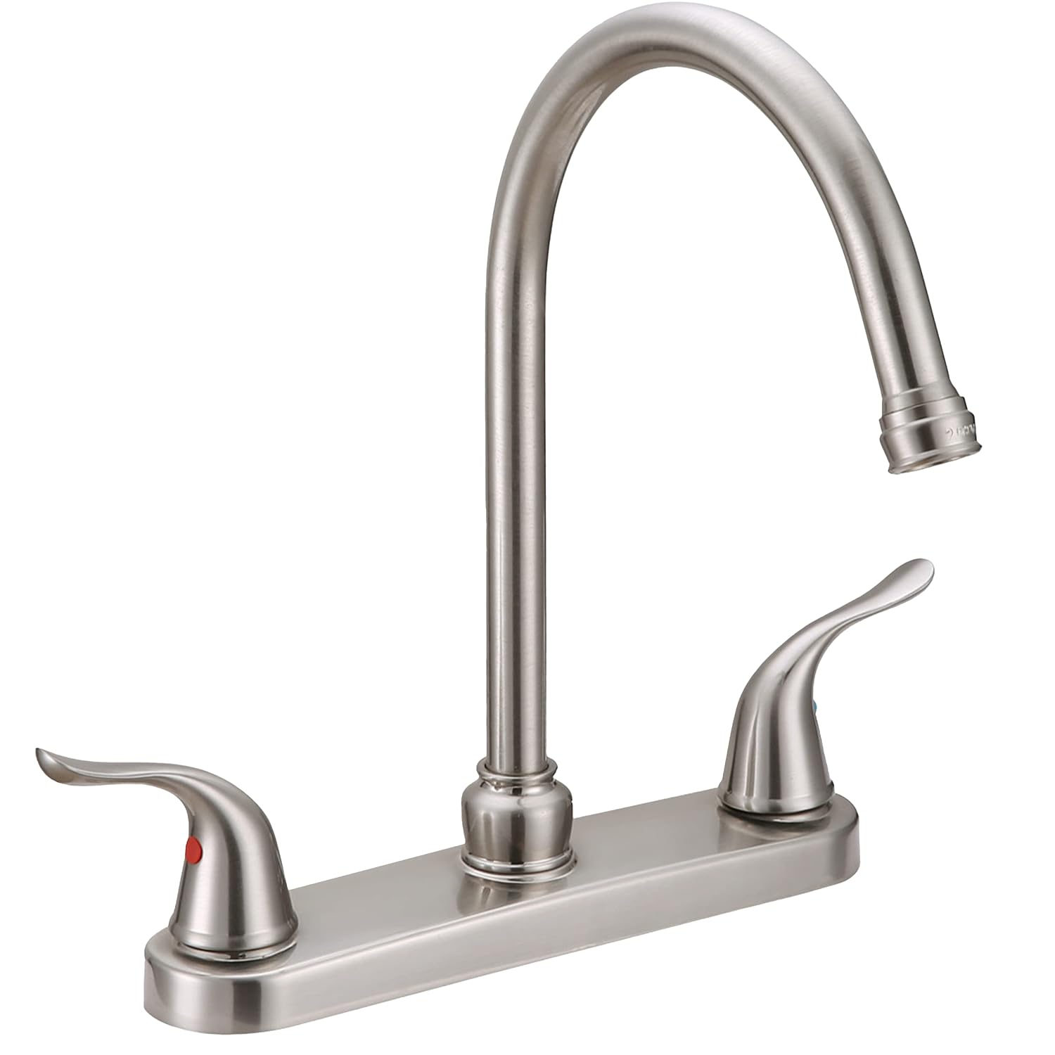 EZ-FLO Kitchen Faucet, High Arc Kitchen Sink Faucet with 2 Handles, Brushed Nickel, 10199