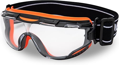 DEX FIT Gafas protectoras de seguridad SG220 antivaho y arañazos, protección ocular Z87 para trabajos de laboratorio, ciencia y química, ajustables