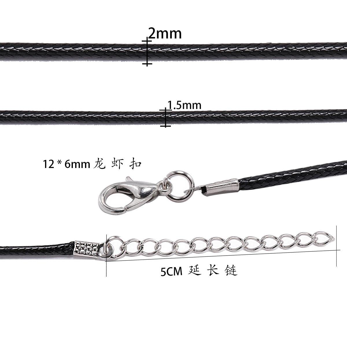 PATIKIL 16"x0.06" Cordón De Collar, 20 Pcs Cuerda De Cuero