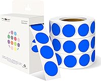Vista 177 de PARLAIM 6 Rolls 6000PCS 3/4" Round Circle Color-Code Dot Stickers, 6 Color Style Colorful Coding Label Sticker for Home Office Classroom