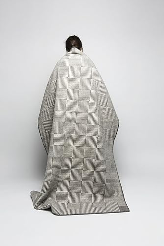 Miniatura 4 de Roros Tweed Manta de diseño 100% lana noruega en muchos patrones (Naturpledd in Veve)