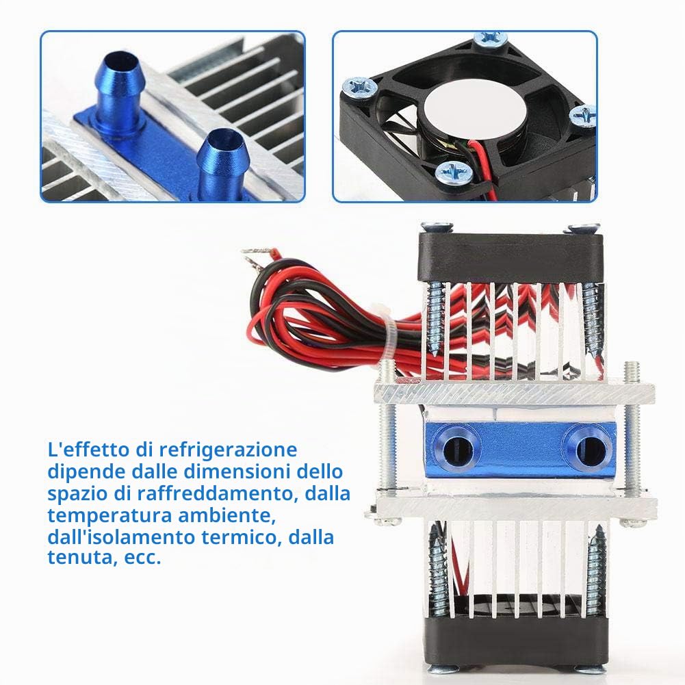 Dispositivo di raffreddamento termoelettrico, dispositivo di raffreddamento ad acqua di refrigerazione Peltier di raffreddamento a semiconduttore DC12V fai te per raffreddamento(120W)