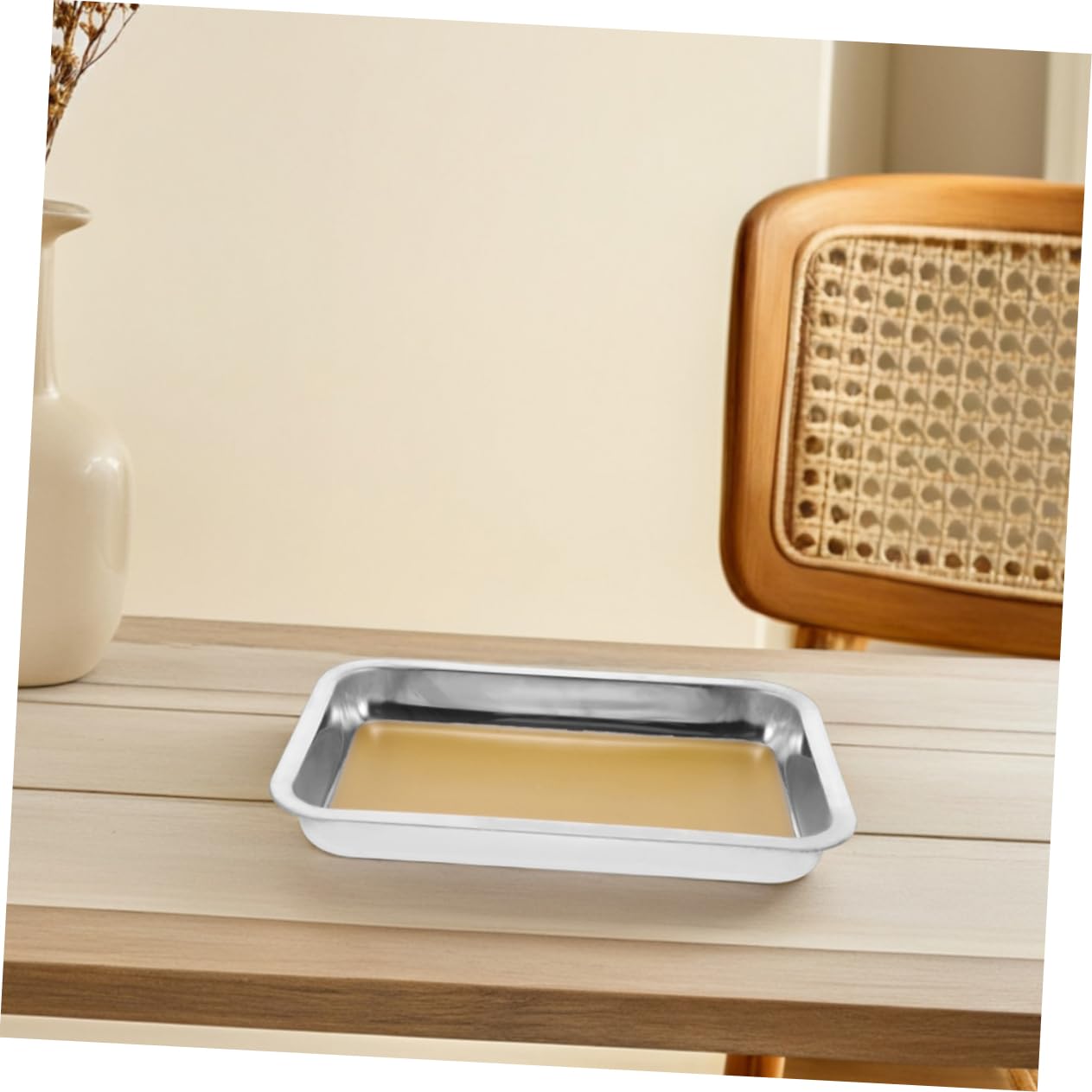 Vassoio di Dissezione A4 in Acciaio Inox, Set 2 Pezzi | Argento, Superficie Antiscivolo, Facile Pulizia, per Laboratori di Biologia e Scuola