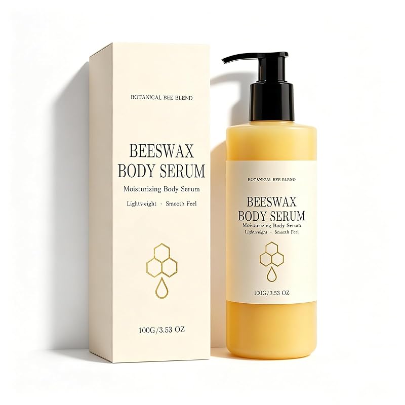 Sérum corporal com cera de abelha e óleo corporal sem água, fragrância de baunilha