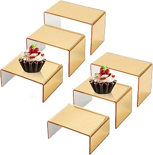 Akrylstärkare - Slitstarkt Gyllene Displayställ, Disksamlingshållare, Organisatör I Tre Storlekar, Display Och Återsäljare, Stativ Dessertmuffins, Skåporganisator Parfym, F