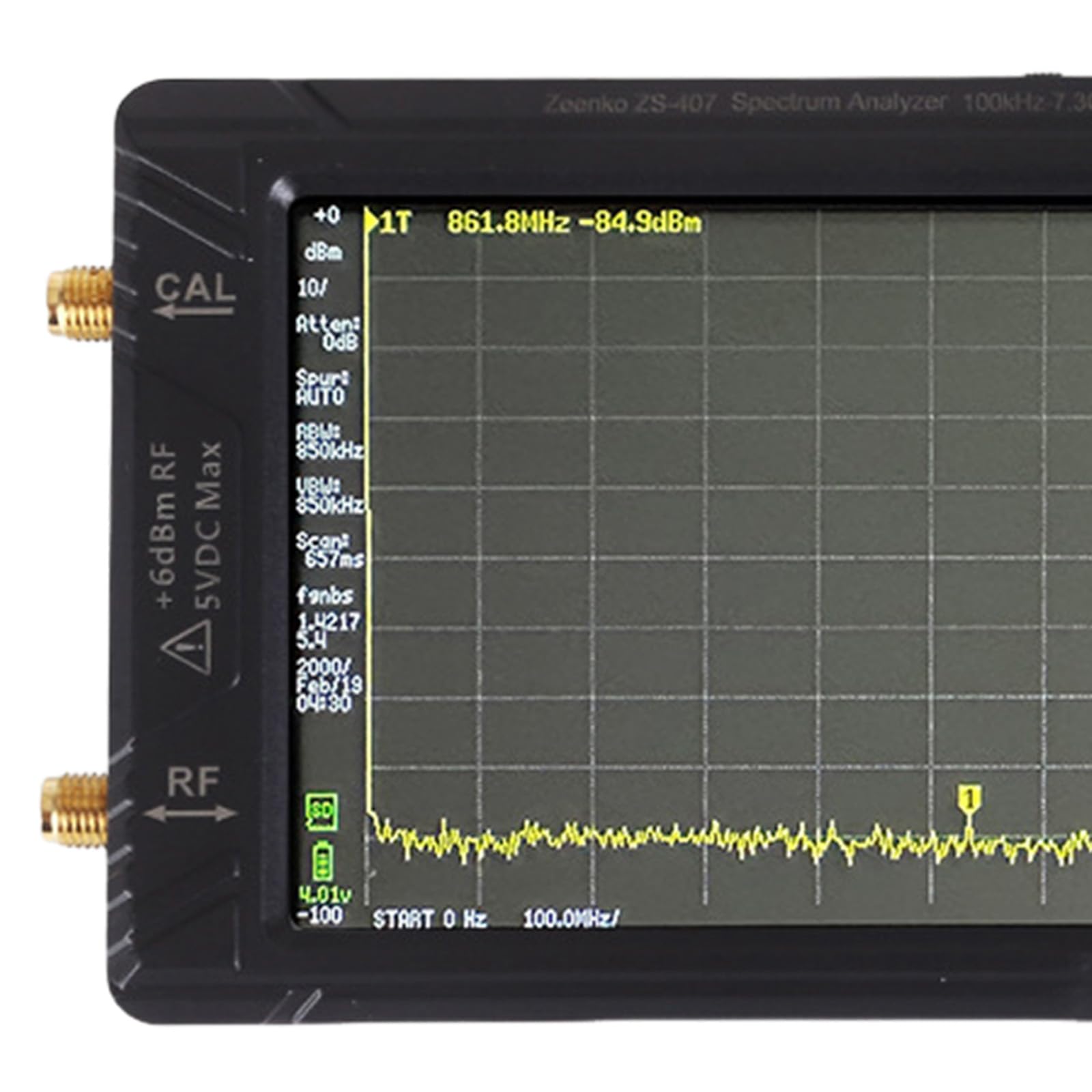 Plus 4-calowy analizator widma 100 kHz–7,3 GHz