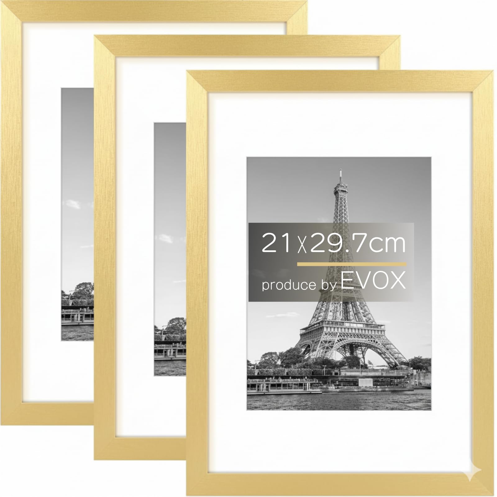 【破格4点セット】額縁 A4 ゴールド 4点セット(写真・ポスター・絵画などに) Amazon.co.jp: 額縁 フォトフレーム A4 ［3個セット］日本ブランド