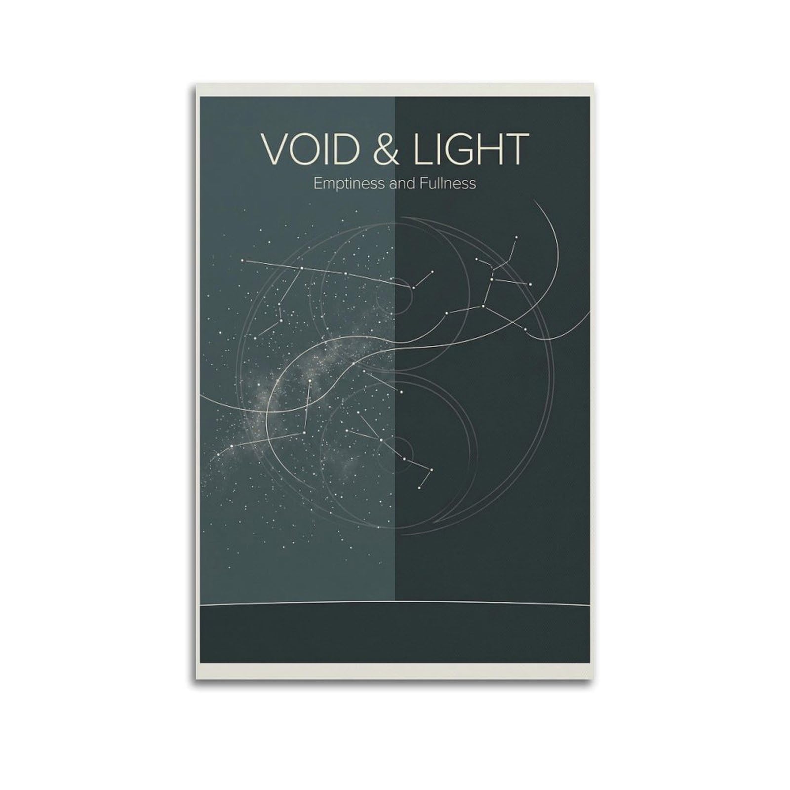Zen Abstract Poster Void And Light Cosmic Mindfulness Meditation Modern Decorative Canvas Prints - Ideal Wall Art for Family, Man Cave, Game Room, Boys & Girls Bedroom 12x18inch(30x45cm)