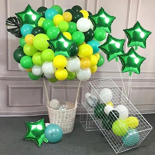Miniatura 3 de 20 globos de estrella verde de 18 pulgadas, globos de papel de aluminio con estrella de Mylar para boda, cumpleaños, baby shower, primavera,