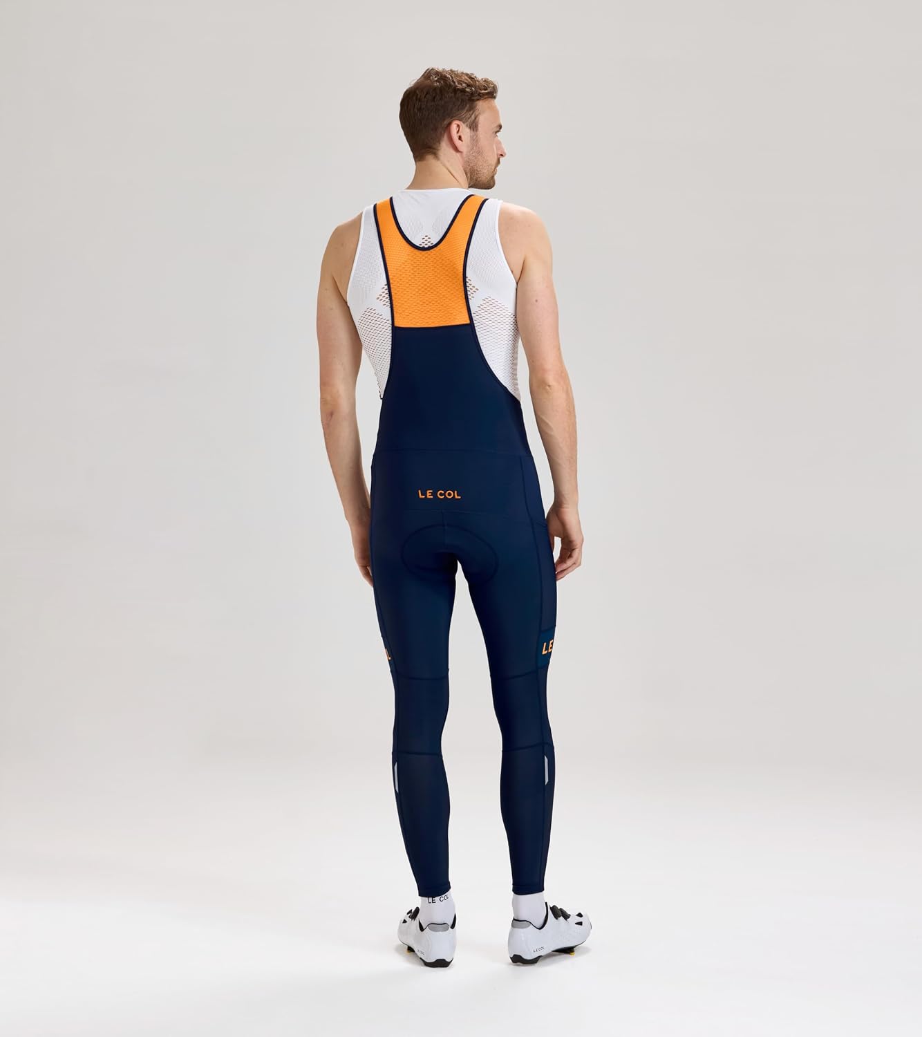 LE COL Men's Sport Cargo Bib Tights |Water Resistant Cycling Pants | Gel Chamois Pad & Thermal Fabric Bike Legging | S-XL