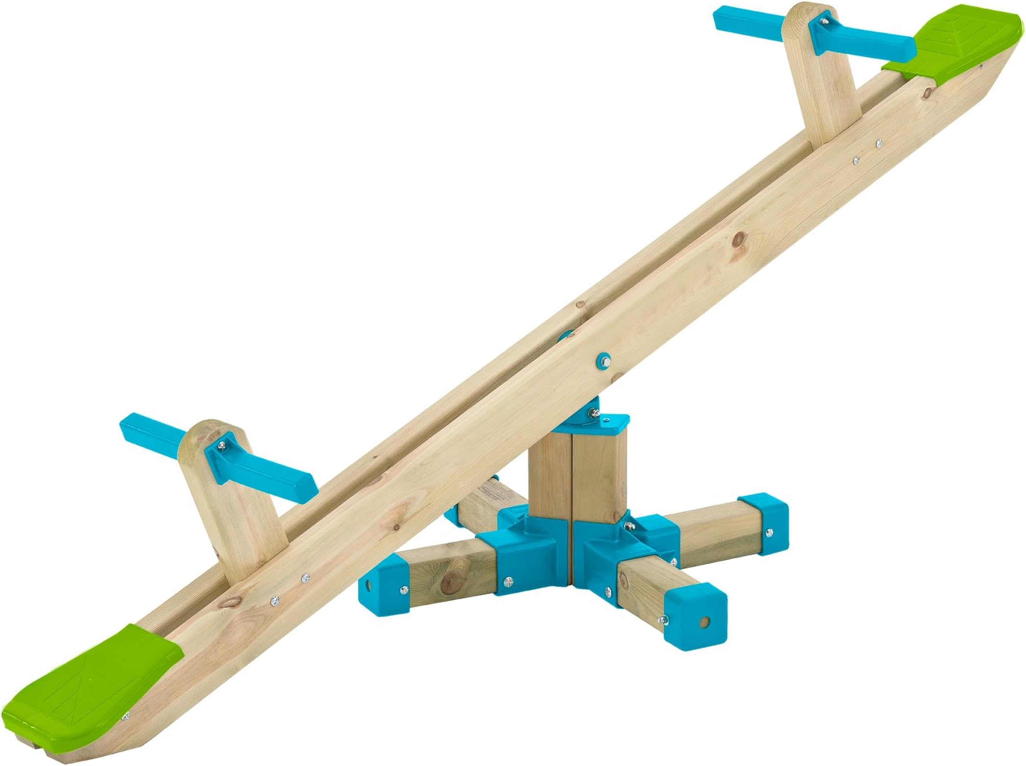 TP Toys Wooden Seesaw for Kids 3+ - Premium Children's Outdoor Play Equipment, Durable Outdoor Garden Toys, Classic Teeter Totter with 360-Degree Rotation, Eco-Friendly FSC-Certified Timber