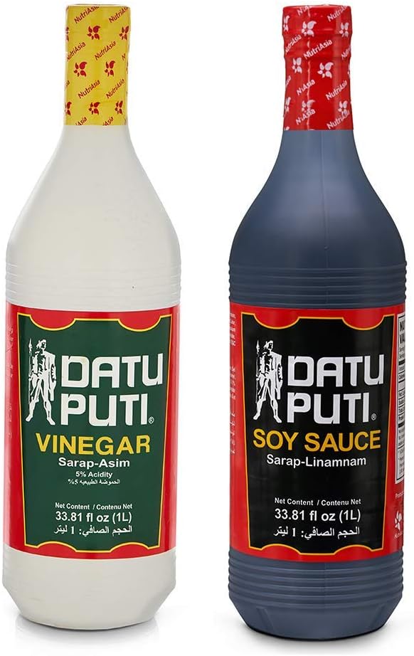 Datu Puti Vinegar and Soy Sauce Value Pack - 1 liter bottle of each