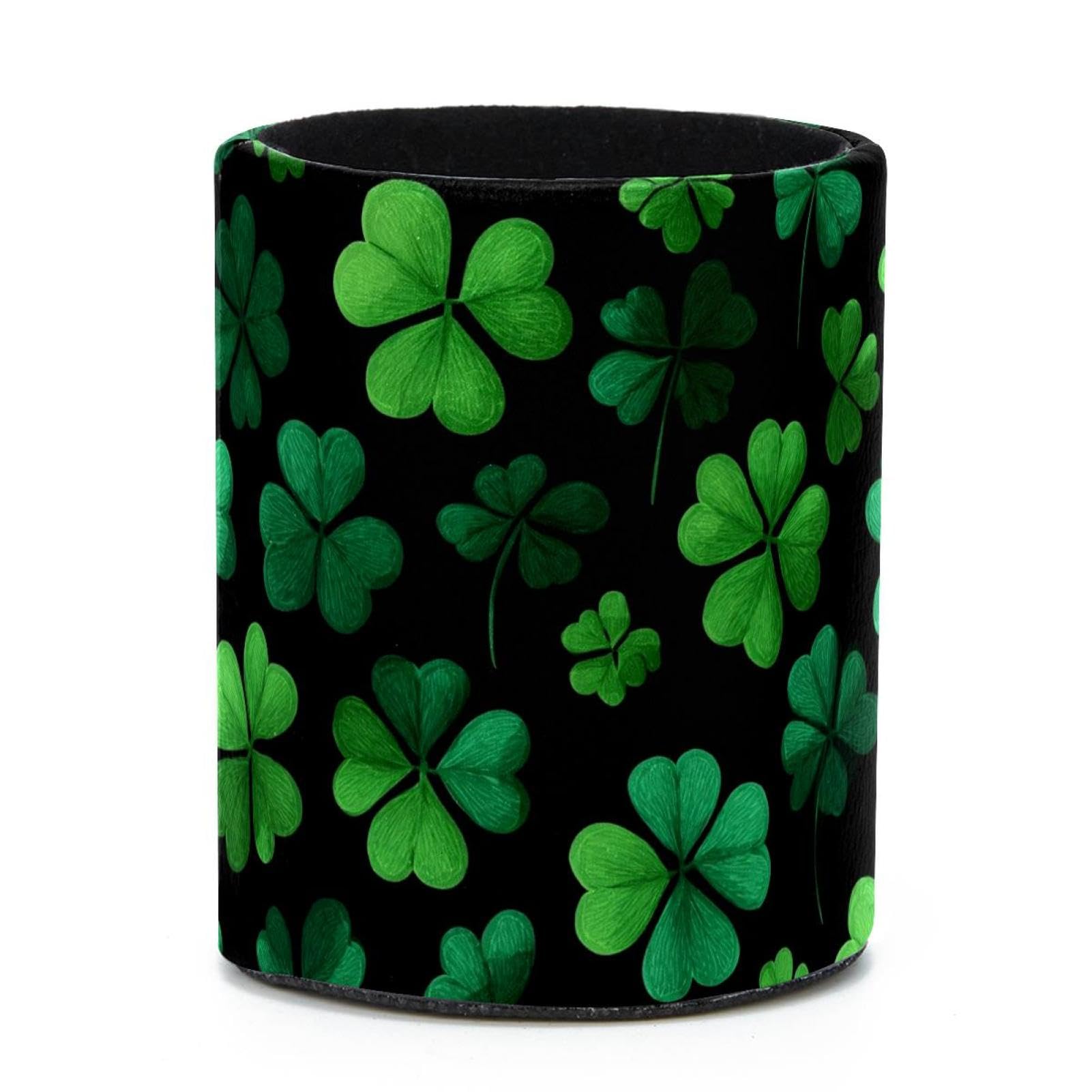 VAPOKF Round Pencil Holders for Desk, Shamrock Pen Holders Pen Pot Makeup Brushes Storage Desktop Stationery Supplies Organiser for Home Office