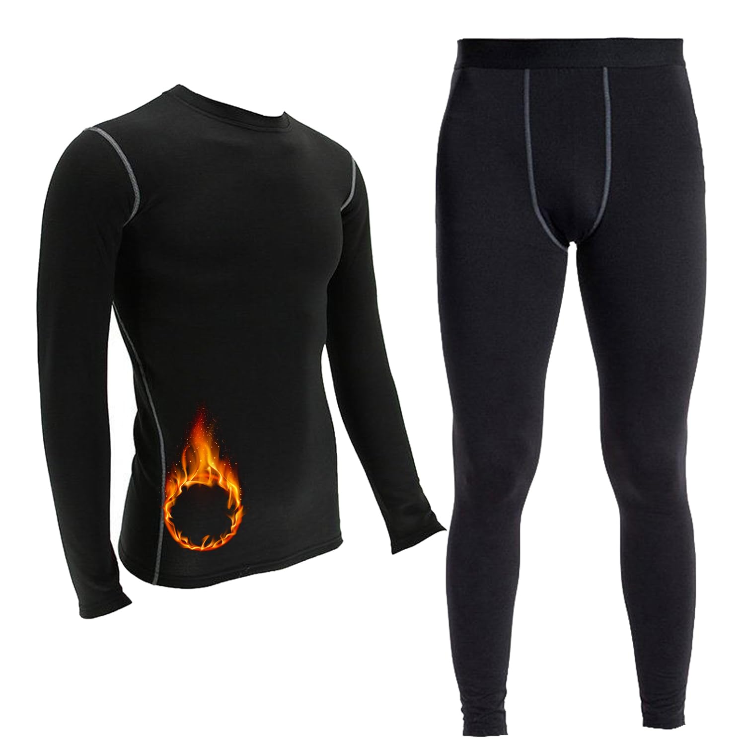 LANBAOSI Herren-Thermounterwäsche-Set, lange Unterhose, mit Fleece gefüttert, warme Basisschicht, Oberteil, Unterteil, Kompressionsanzüge, kalte Ausrüstung