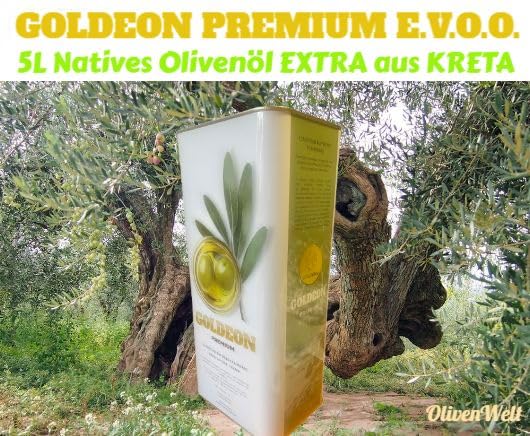GOLDEON PREMIUM Natives Olivenöl EXTRA aus KRETA 5 Liter - Neue Ernte