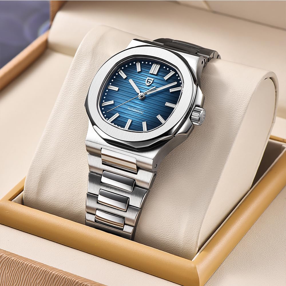 Pagani Design Herrenuhr PD-1728 Himmelblau 40 mm Herrenuhr Edelstahlgehäuse Synthetisches Saphirglas ST16 Chronograph Automatikuhr mit mechanischem Uhrwerk