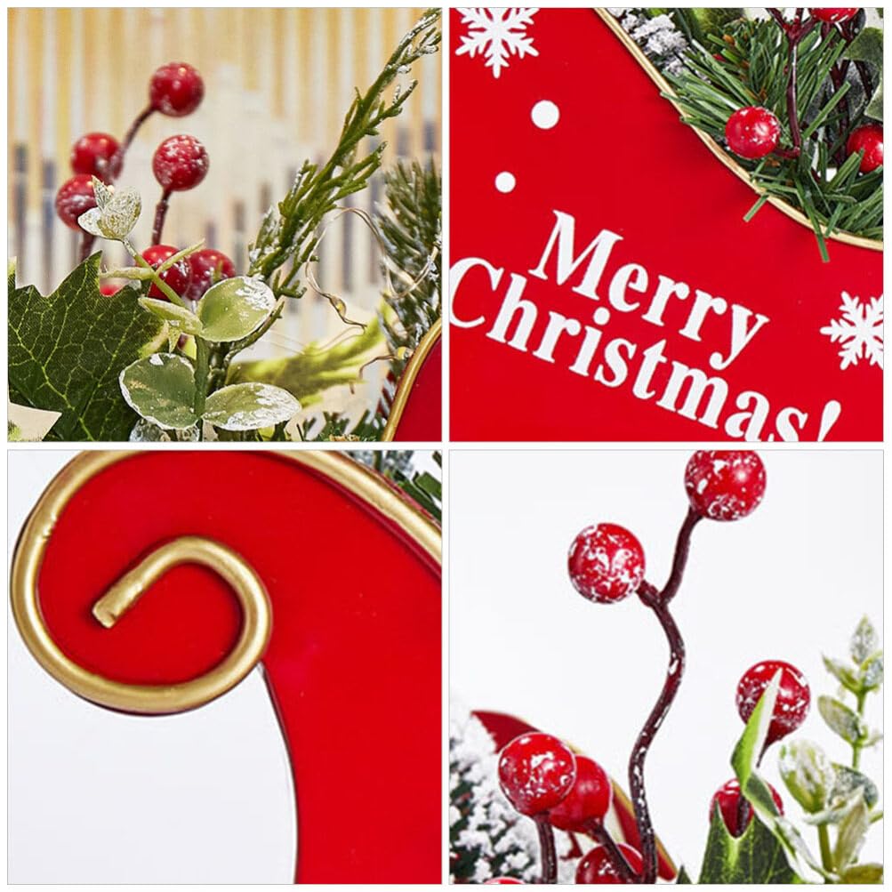 ifundom Trineo Navideño De Hierro Forjado para Decoración De Escritorio Adorno Navideño Encantador para Mesa para Decoración Navideña De Hogar