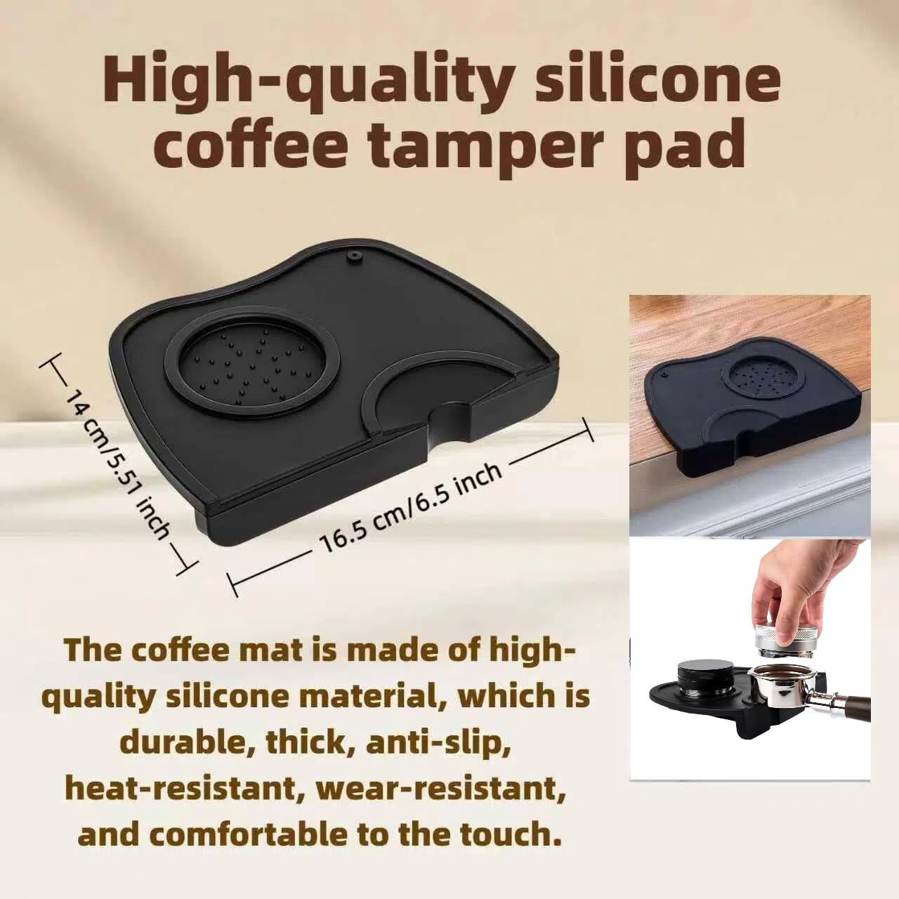 Ensemble Complet pour Espresso 51mm (5 pièces) : Distributeur Double Face Lourd, Anneau Doseur Magnétique, Outil WDT, Écran de Dispersion et Tapis de Tassage en Silicone