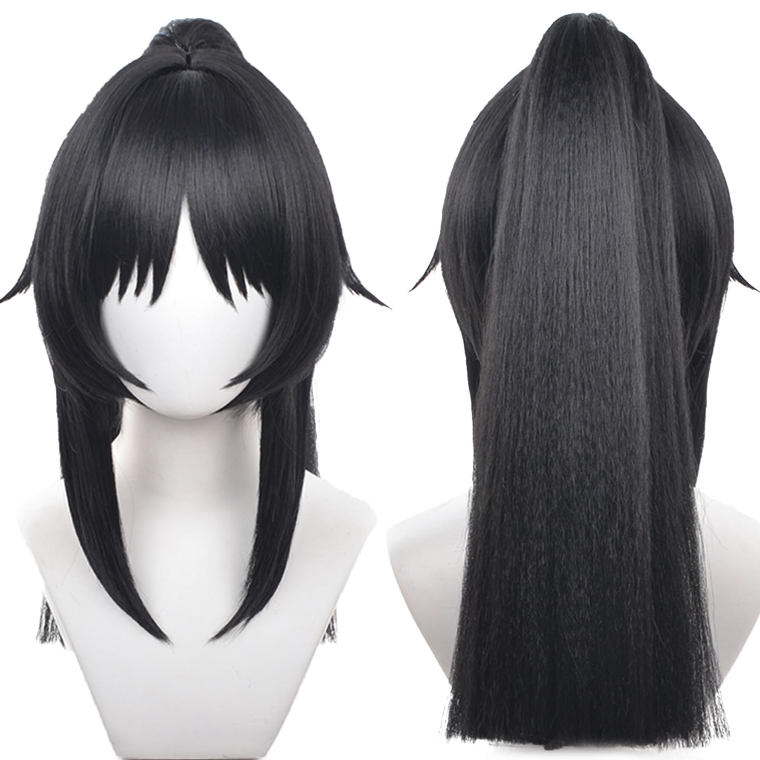 Amazon.com: maysuwell Anime Black Wigs with Bangs Women  display picture 1
