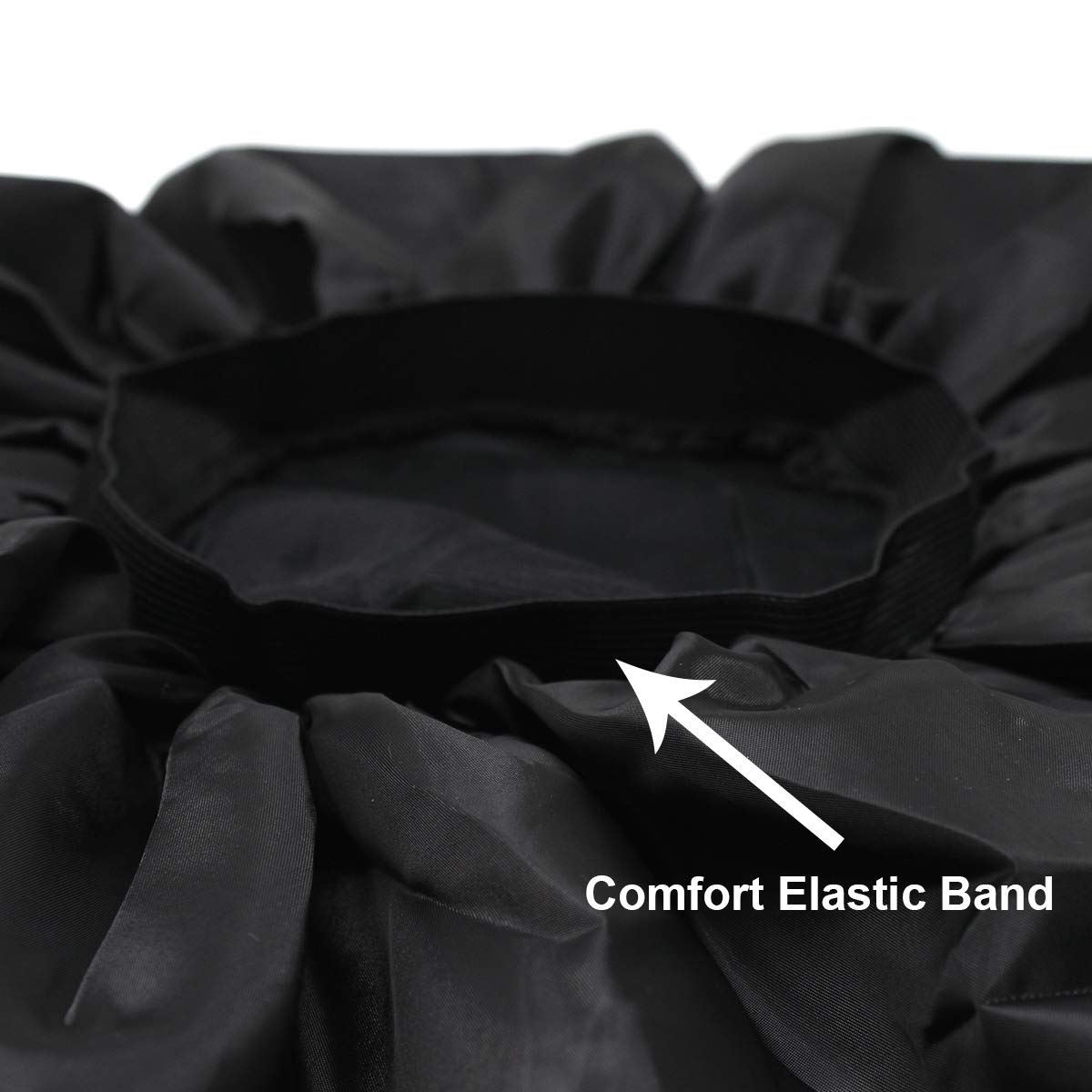 Donna Day and Night Silk Bonnet Hair Cap for Sleeping-Super Jumbo Size, Double Layered, Black
