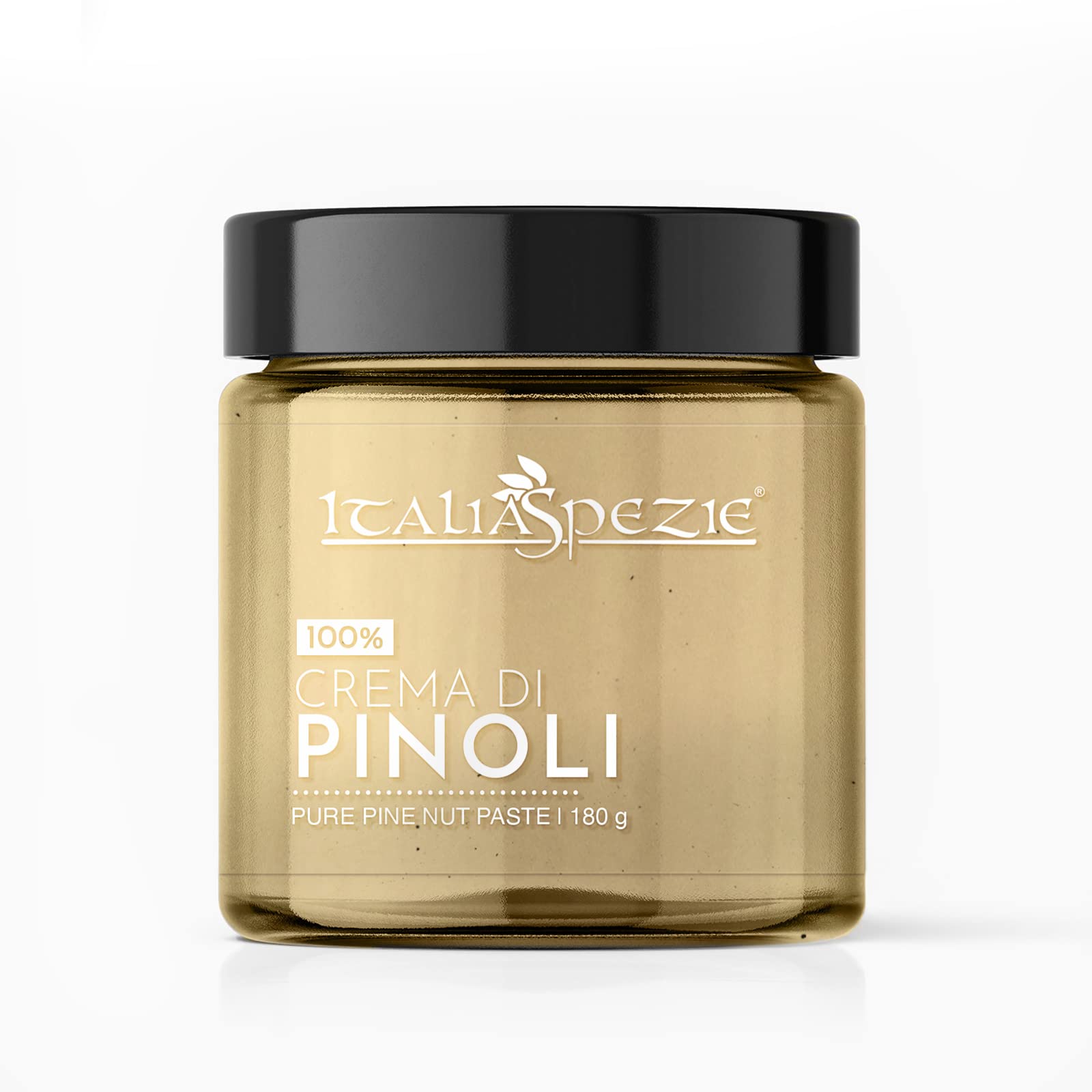 ITALIA SPEZIE - Crema di Pinoli 100% pura - 180g - senza olio di palma, senza additivi, pasta di Pinoli 100% per ricette dolci e salate