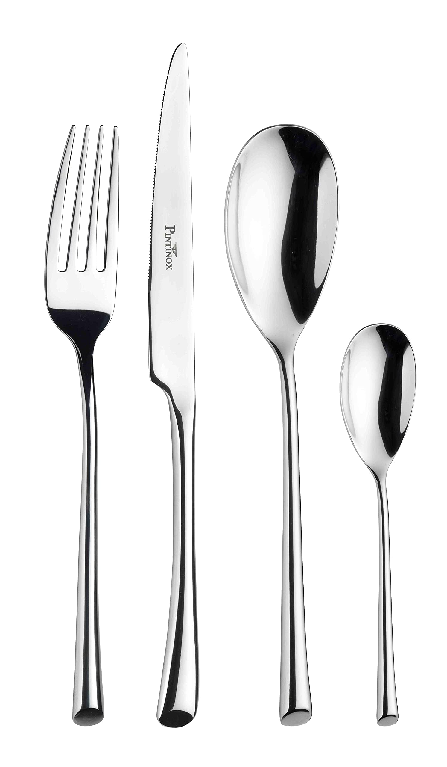 Pintinox Set 24 Posate serie Trumpet in Acciaio Inox Nichel Free (6 persone)