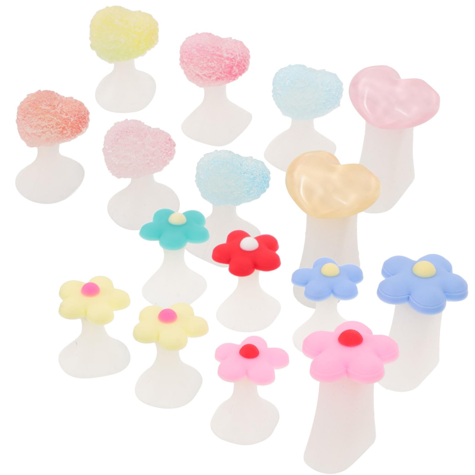 FRCOLOR Toe Spacers 16pcs Flower Toe Separators Silicone Toe Separators for Nails Reusable Comfortable Toe Spacers for Women
