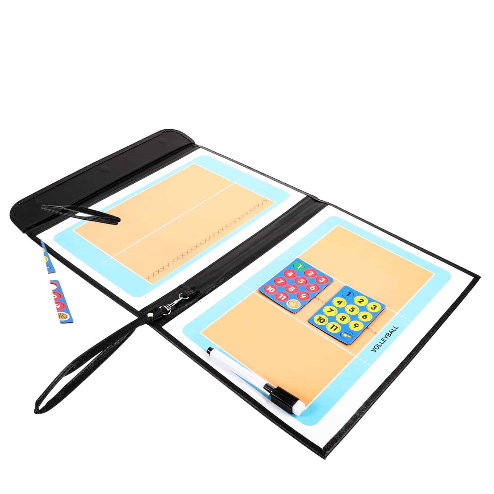 Totority 1Set Reusable Volleyball Coaching Board Dry Erase Strategy Training Board for Sports Portable Planning Clipboard for Team and Competition Analysis