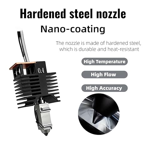 Fafeicy 0.4mm High Flow Hotend Kit for Snapmaker U1 3D Printer, 48W Ceramic Heater, 300°C Compatible