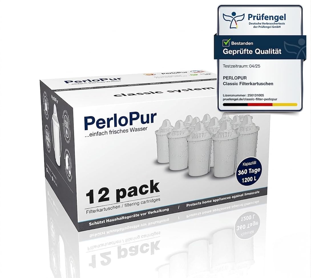 PearlCo - Classic Pack 12 wkładów filtrujących – pasuje do Brita Classic