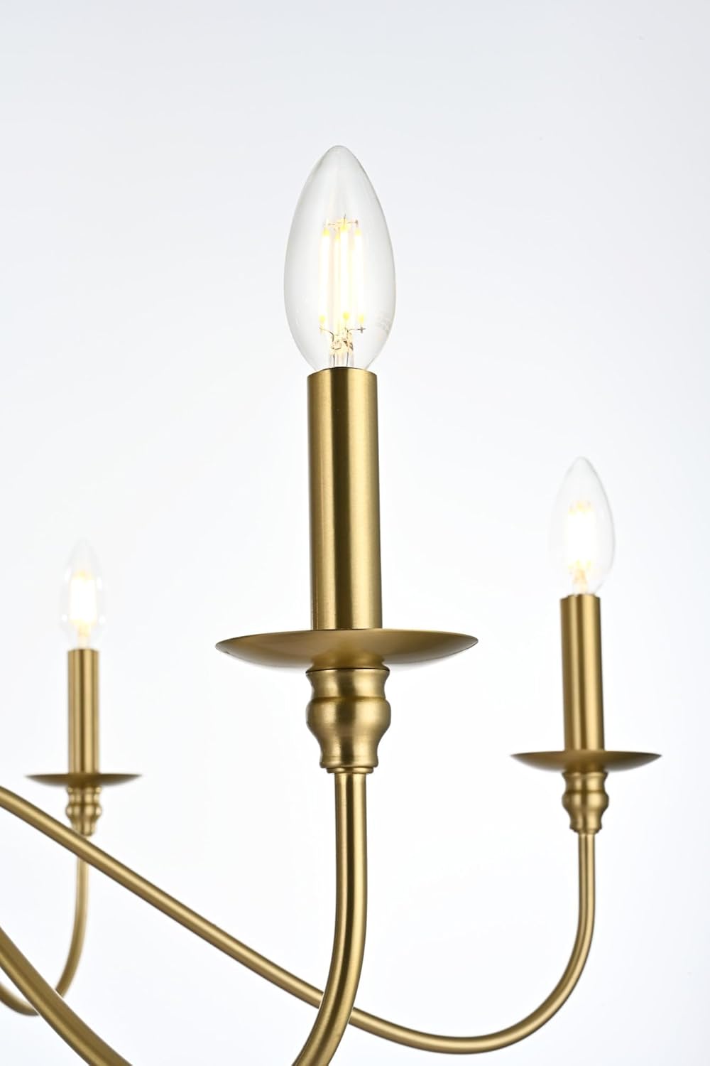 Elegant Lighting Rohan Collection 6 Light Chandelier in Matte Black Finish - 36"D x 19"H