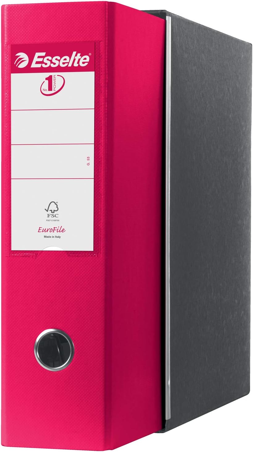 6 Registratori Esselte EUROFILE - Formato Commerciale 8 Cm, Colore Fucsia - Foto 12