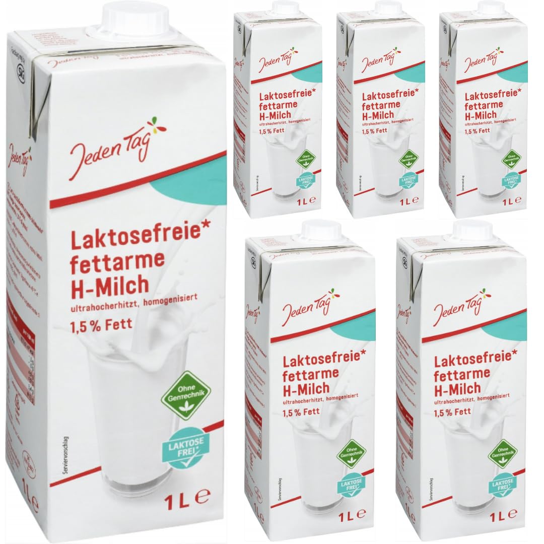 Jeden Tag Laktosefreie haltbare milch% 1,5 Fett 1000 Mililiter x 6 STÜCK mit Pufai Grocery